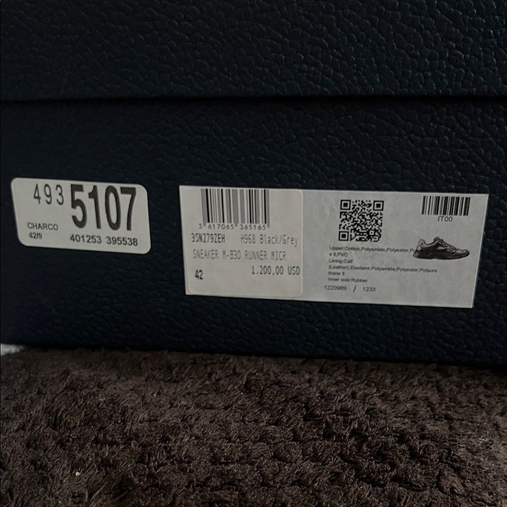 Dior Black and Gray Athletic Shoes
